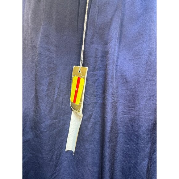 LC Lauren Conrad Women's High Low Silky Pull On Skirt Elastic Waist Size S Blue - Picture 4 of 9